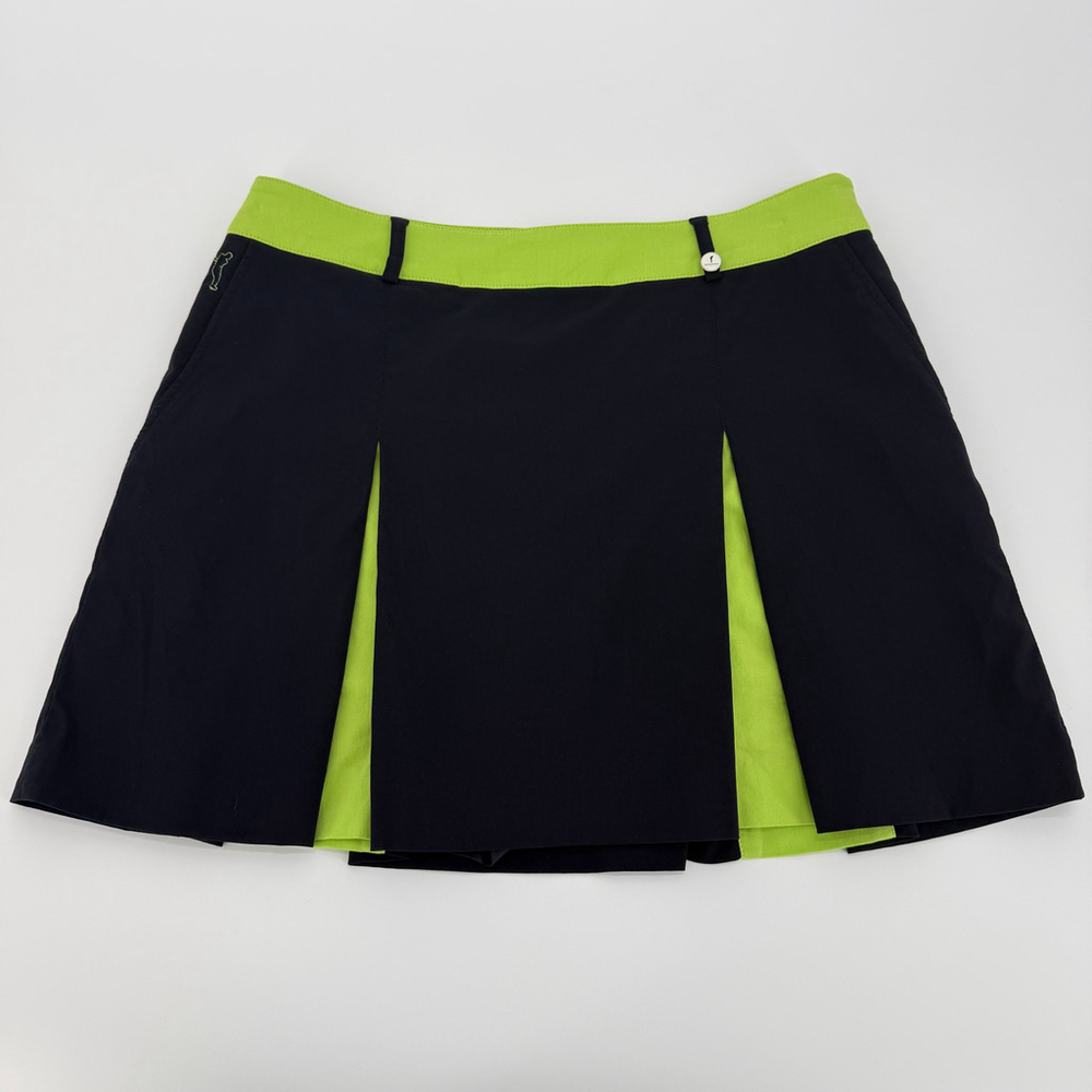 Golfino Black & Lime Green Skort women Size 6
